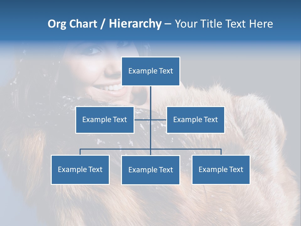 Beautiful Woman In Fur PowerPoint Template