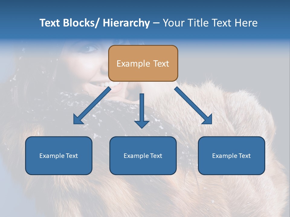 Beautiful Woman In Fur PowerPoint Template