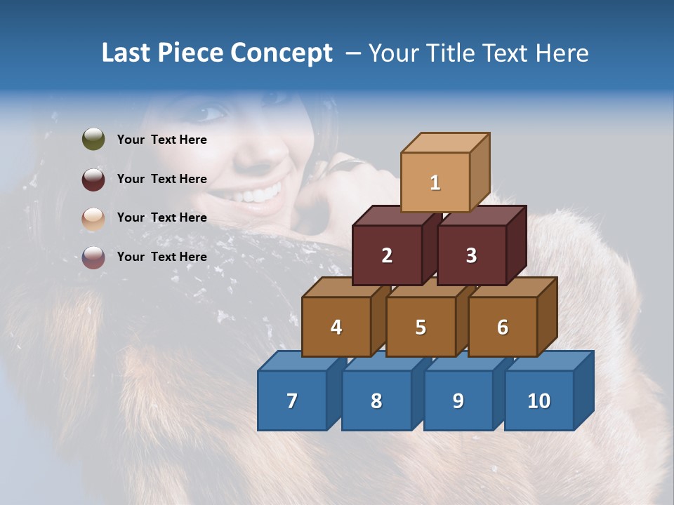 Beautiful Woman In Fur PowerPoint Template