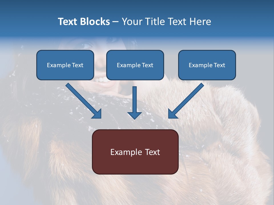 Beautiful Woman In Fur PowerPoint Template