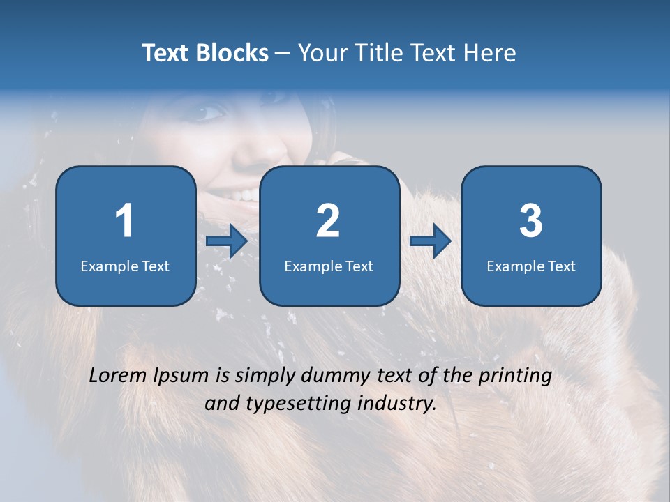 Beautiful Woman In Fur PowerPoint Template