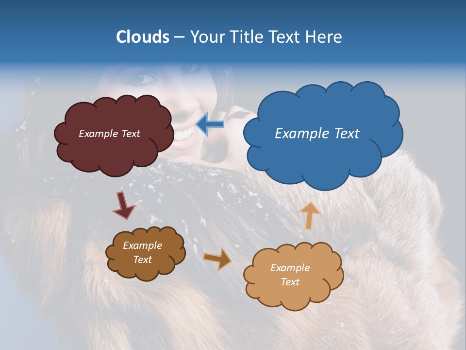 Beautiful Woman In Fur PowerPoint Template