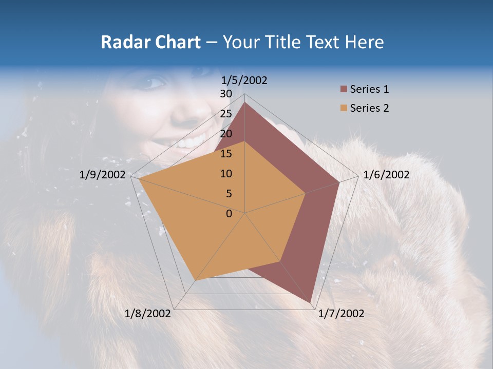 Beautiful Woman In Fur PowerPoint Template