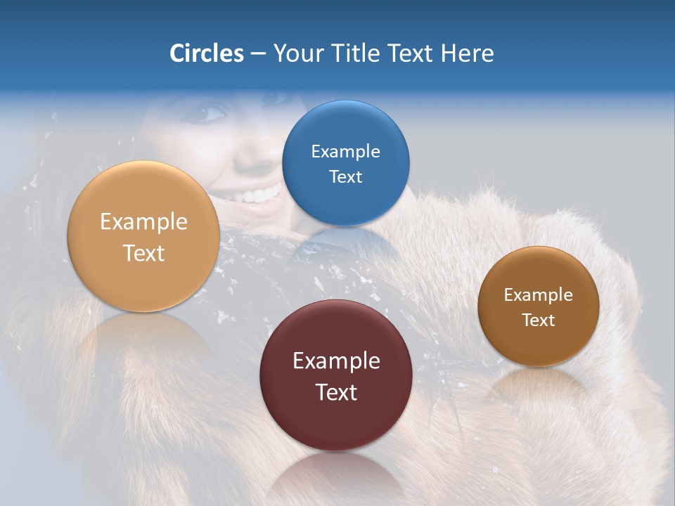 Beautiful Woman In Fur PowerPoint Template