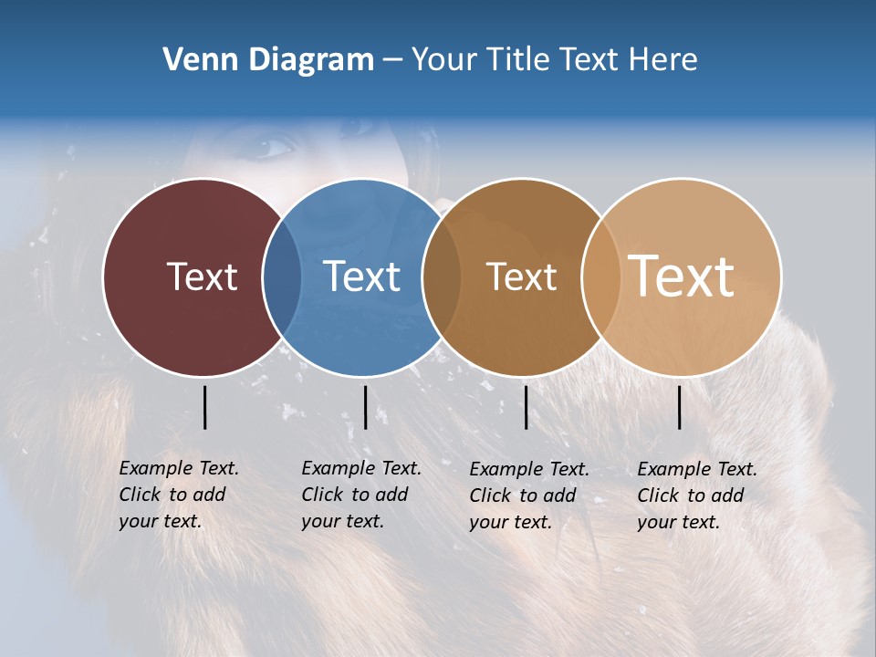 Beautiful Woman In Fur PowerPoint Template