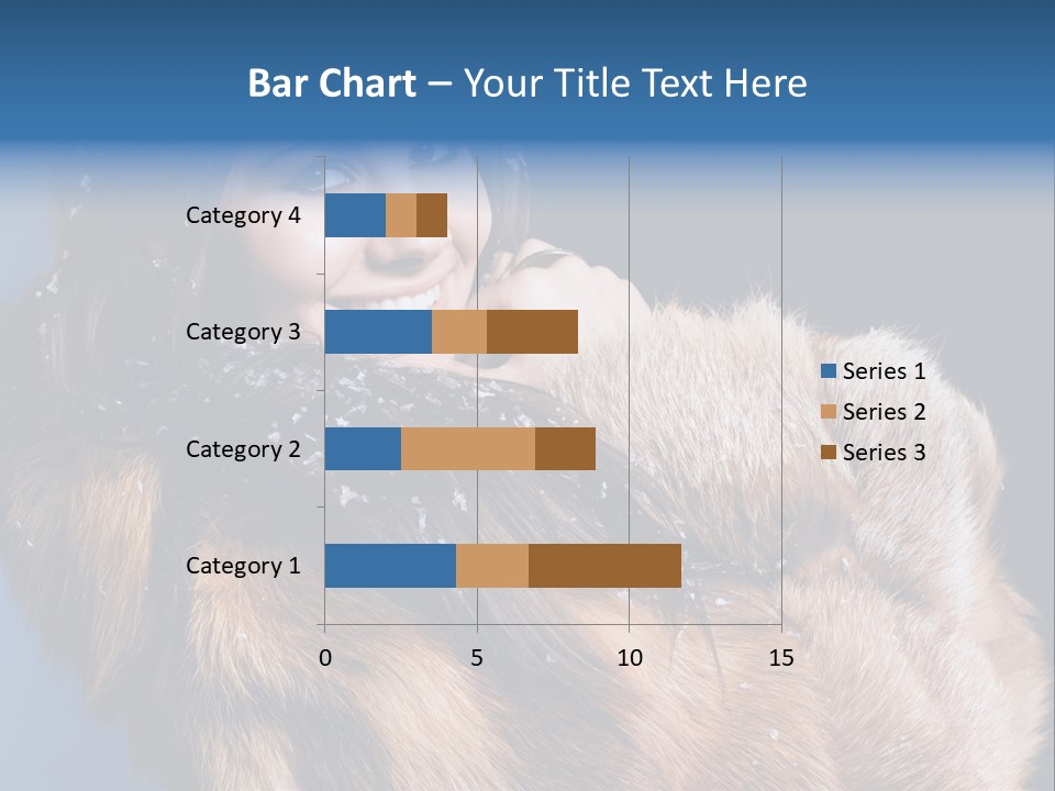 Beautiful Woman In Fur PowerPoint Template