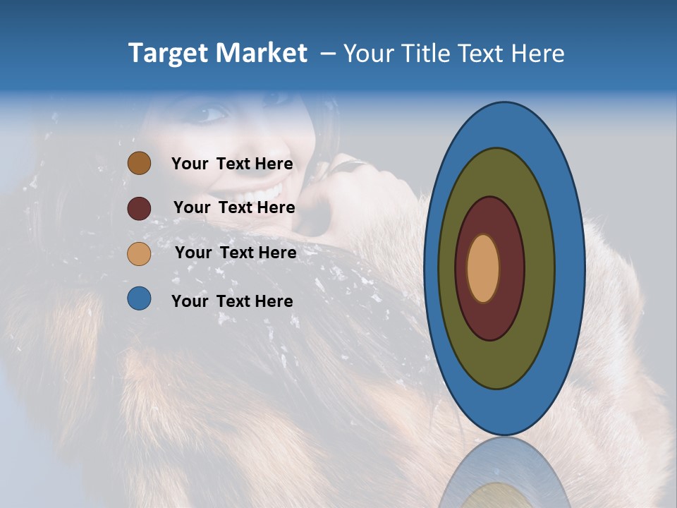 Beautiful Woman In Fur PowerPoint Template