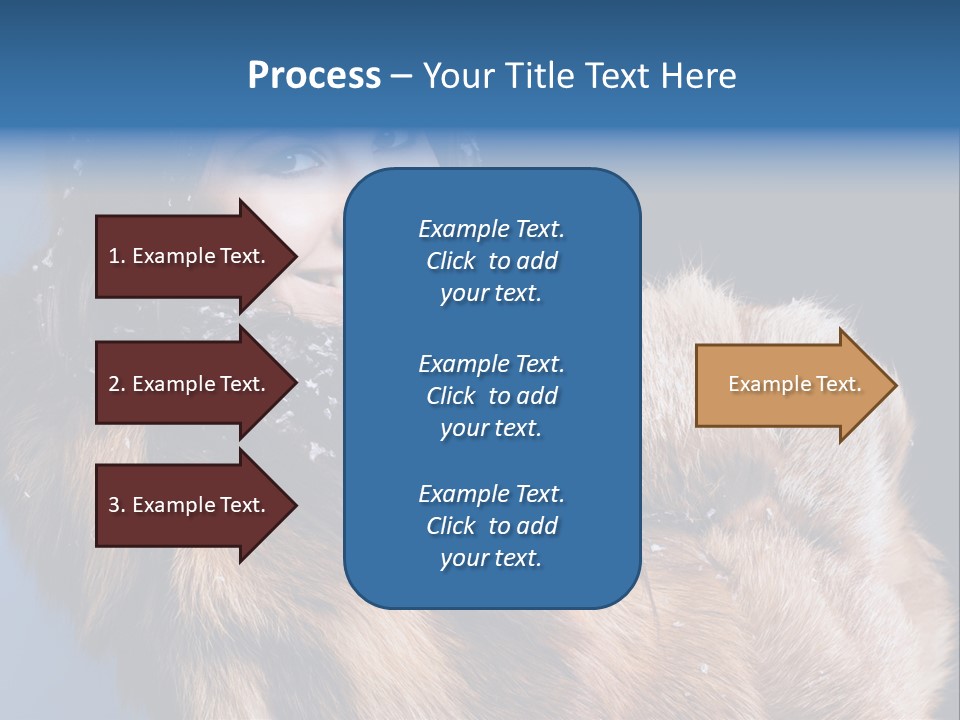 Beautiful Woman In Fur PowerPoint Template