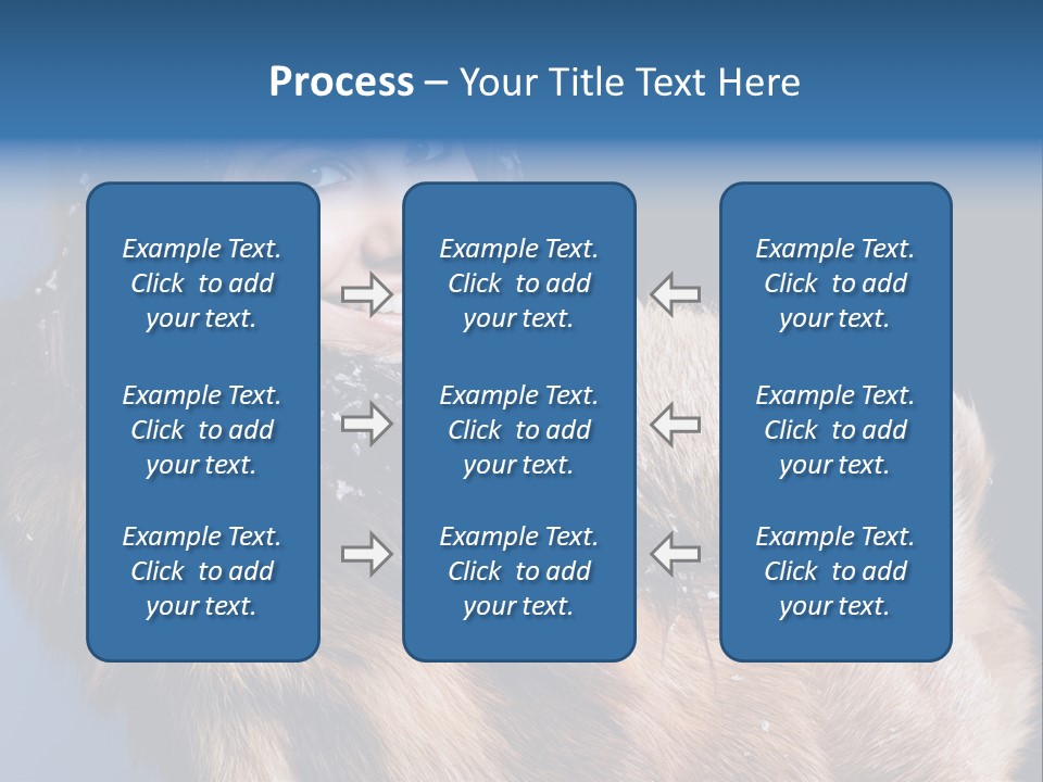 Beautiful Woman In Fur PowerPoint Template