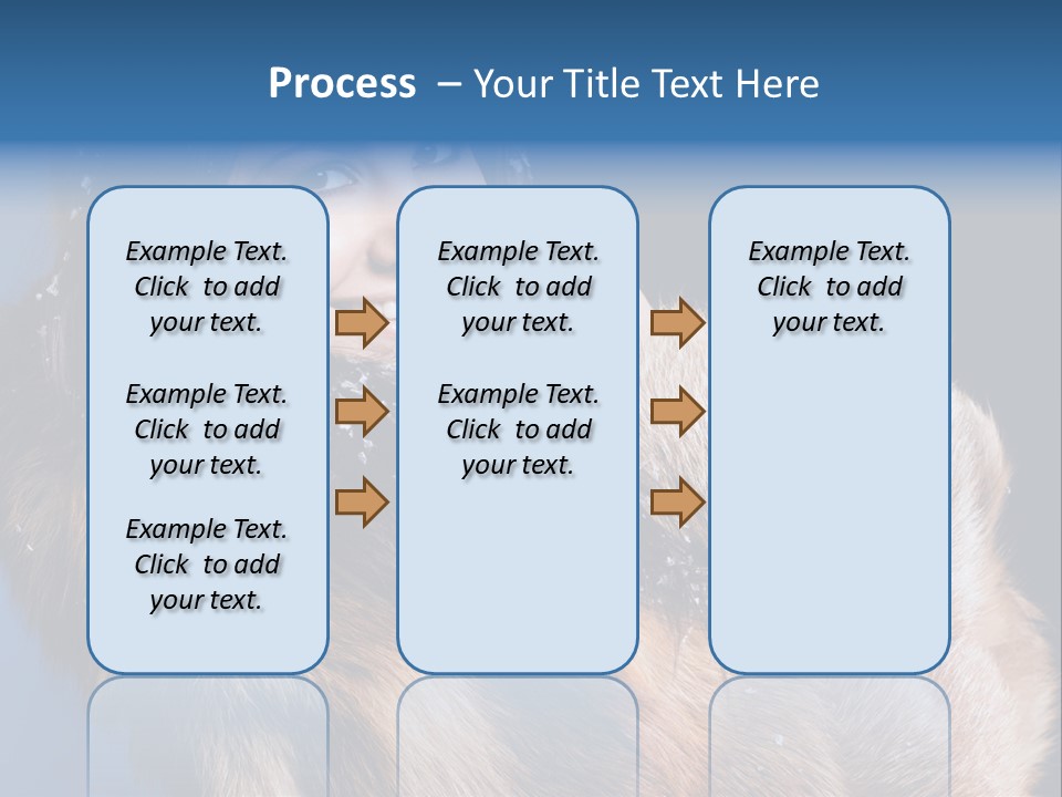 Beautiful Woman In Fur PowerPoint Template