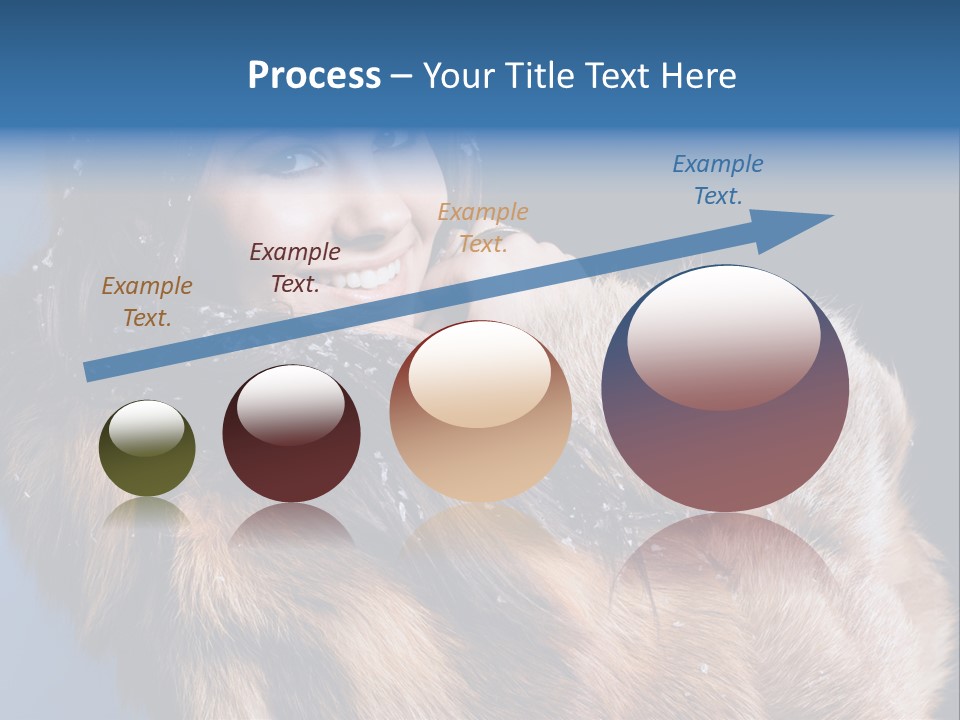 Beautiful Woman In Fur PowerPoint Template