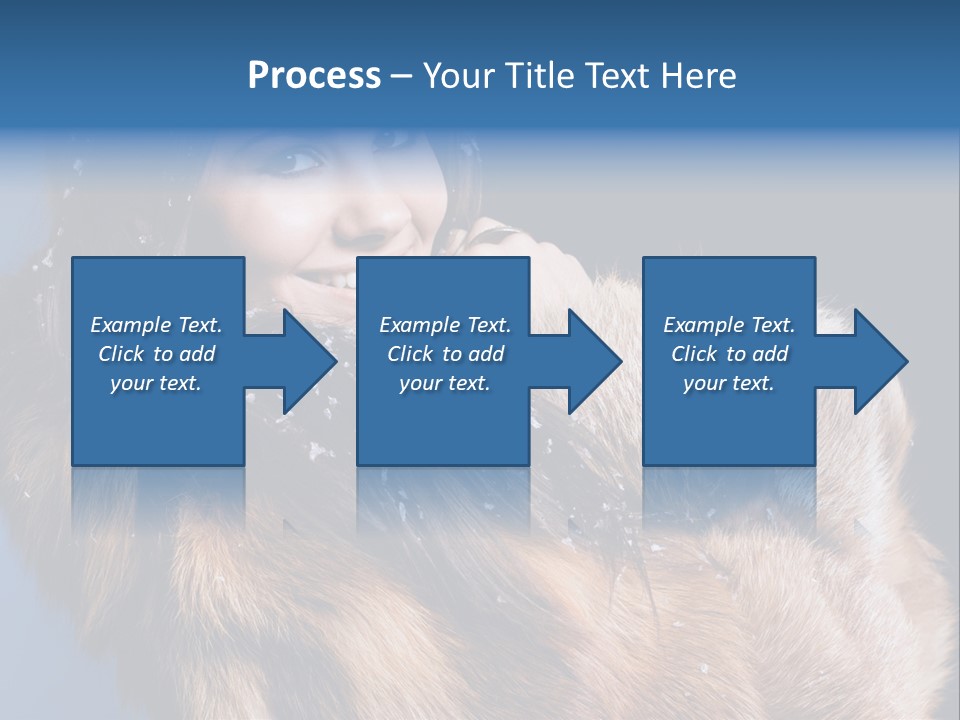 Beautiful Woman In Fur PowerPoint Template