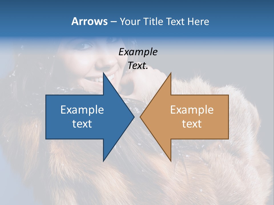 Beautiful Woman In Fur PowerPoint Template