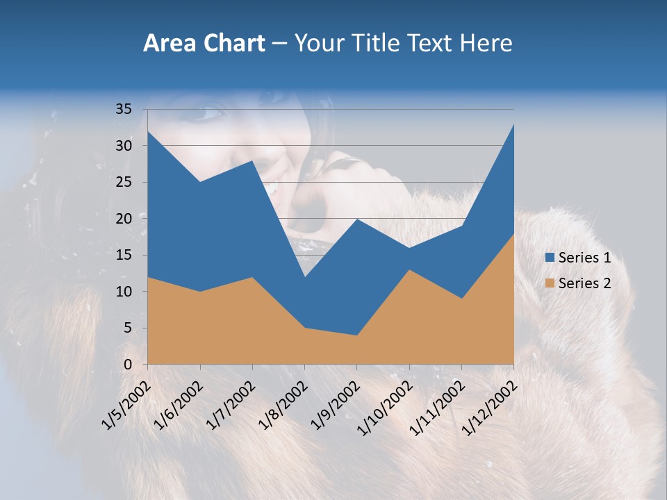 Beautiful Woman In Fur PowerPoint Template