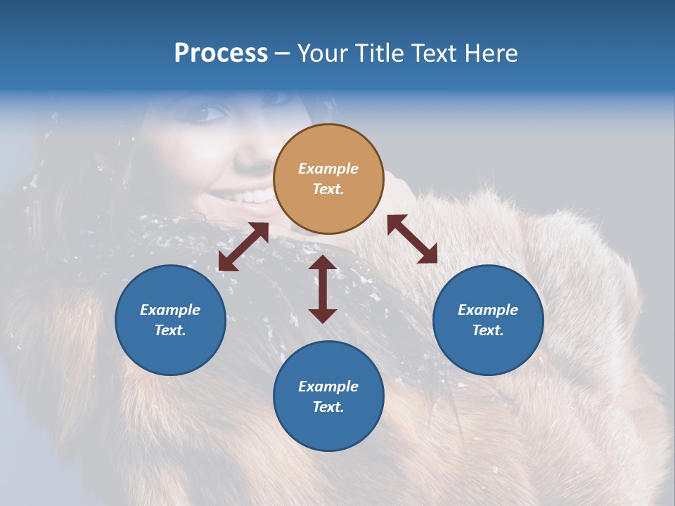 Beautiful Woman In Fur PowerPoint Template