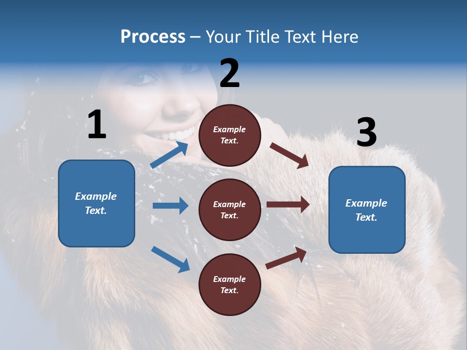 Beautiful Woman In Fur PowerPoint Template