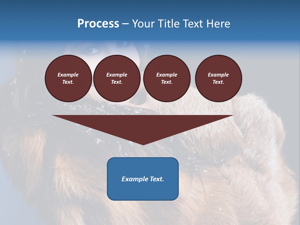 Beautiful Woman In Fur PowerPoint Template