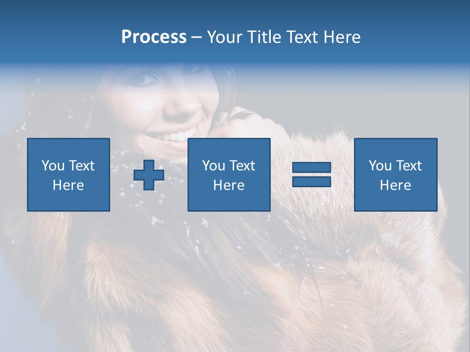 Beautiful Woman In Fur PowerPoint Template