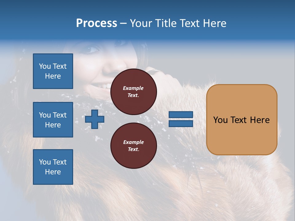 Beautiful Woman In Fur PowerPoint Template