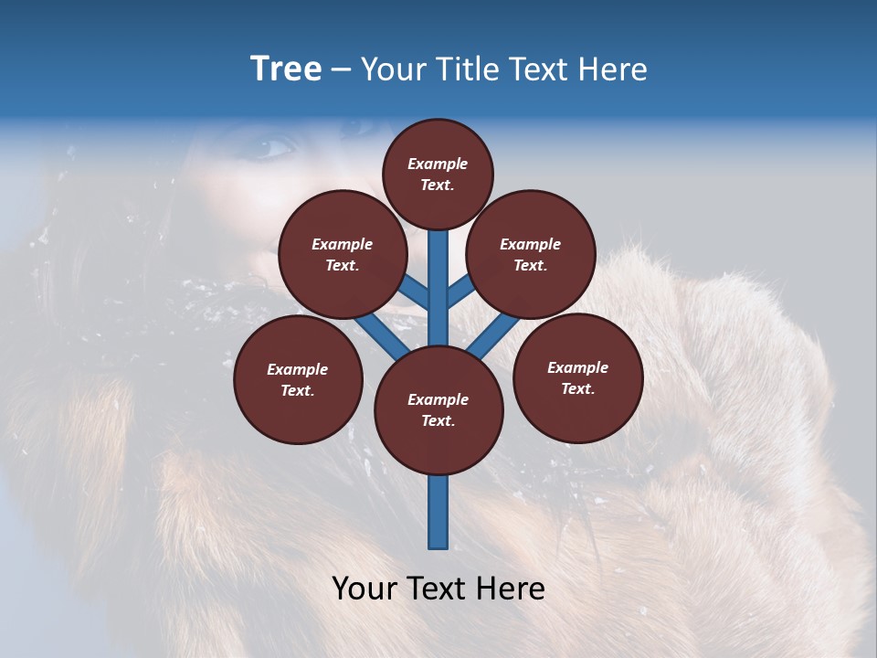 Beautiful Woman In Fur PowerPoint Template