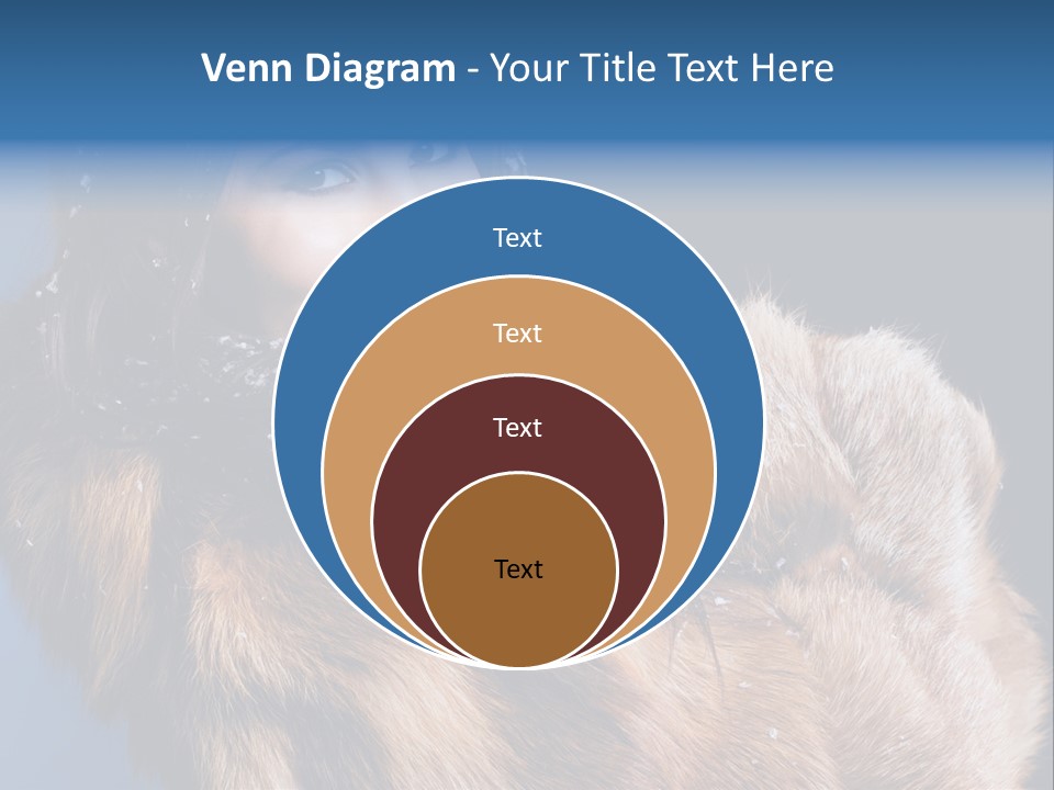 Beautiful Woman In Fur PowerPoint Template