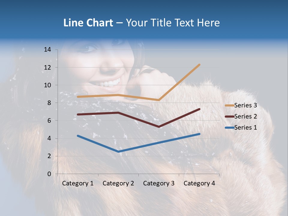 Beautiful Woman In Fur PowerPoint Template