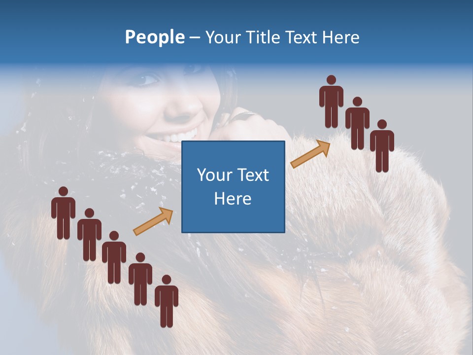 Beautiful Woman In Fur PowerPoint Template
