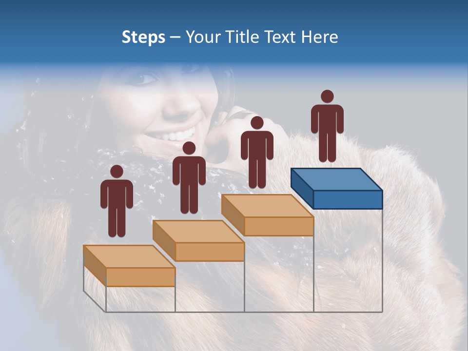 Beautiful Woman In Fur PowerPoint Template