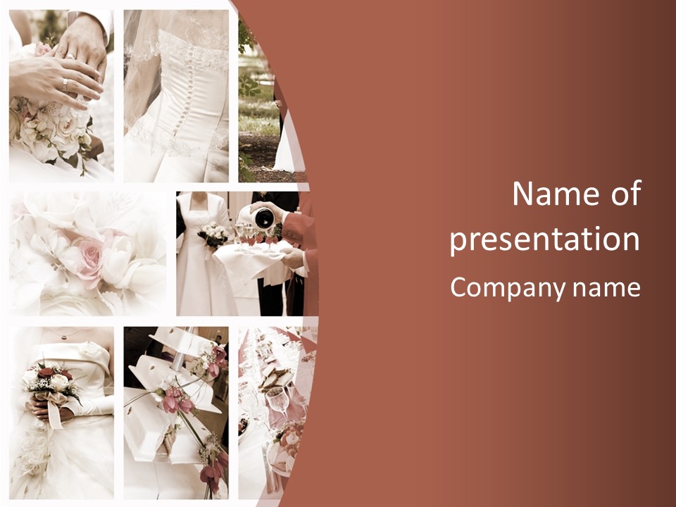 Champagne Veil Pearl PowerPoint Template