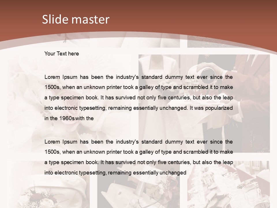 Champagne Veil Pearl PowerPoint Template