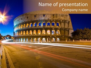 Rome By Night PowerPoint Template