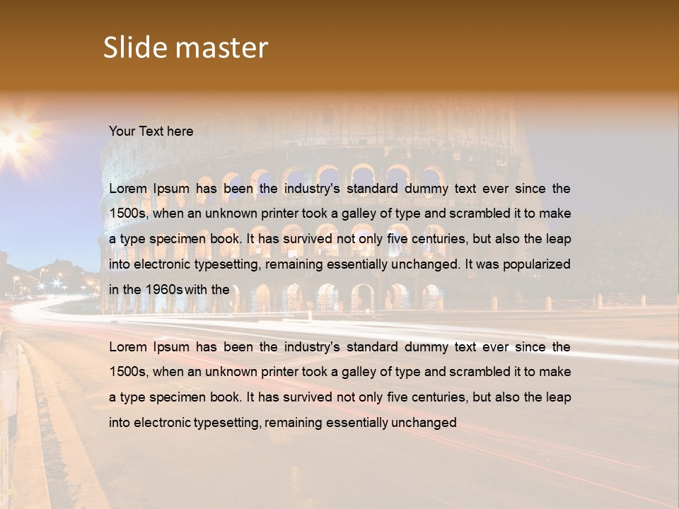 Rome By Night PowerPoint Template