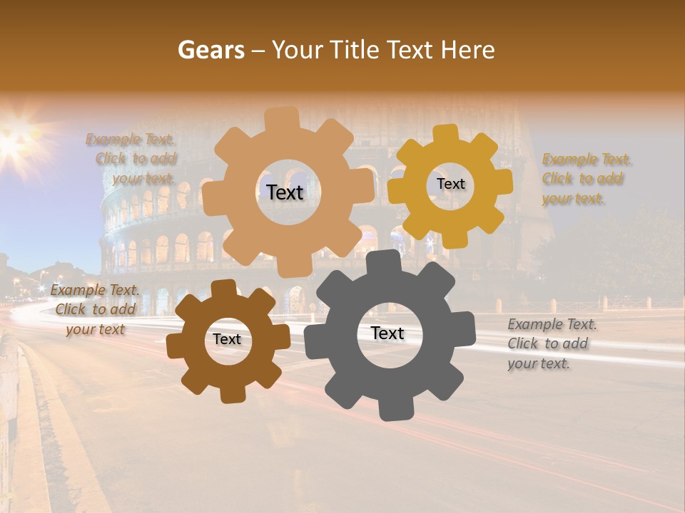 Rome By Night PowerPoint Template