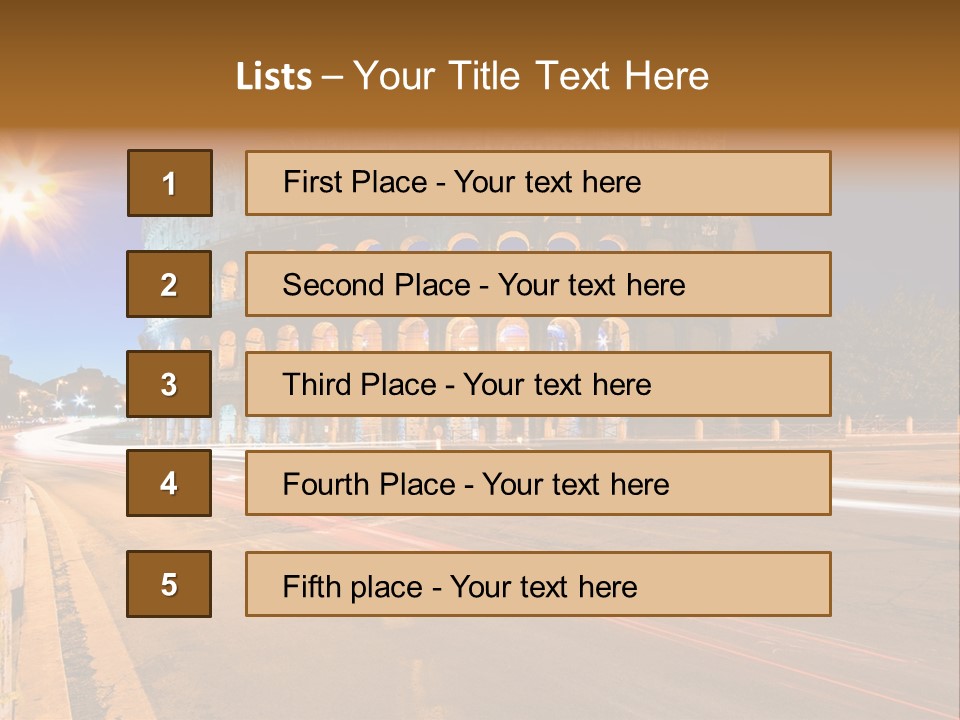 Rome By Night PowerPoint Template