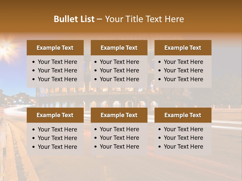 Rome By Night PowerPoint Template