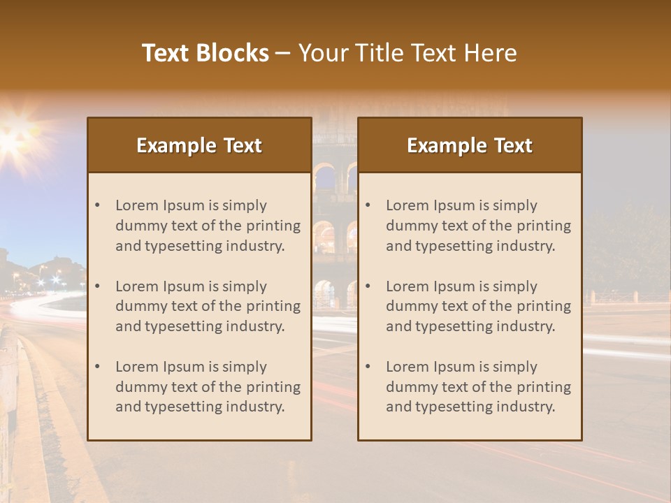 Rome By Night PowerPoint Template