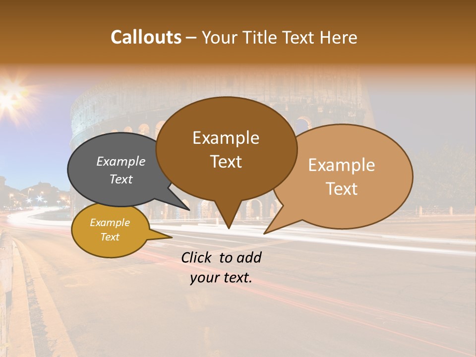 Rome By Night PowerPoint Template