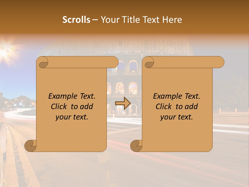 Rome By Night PowerPoint Template