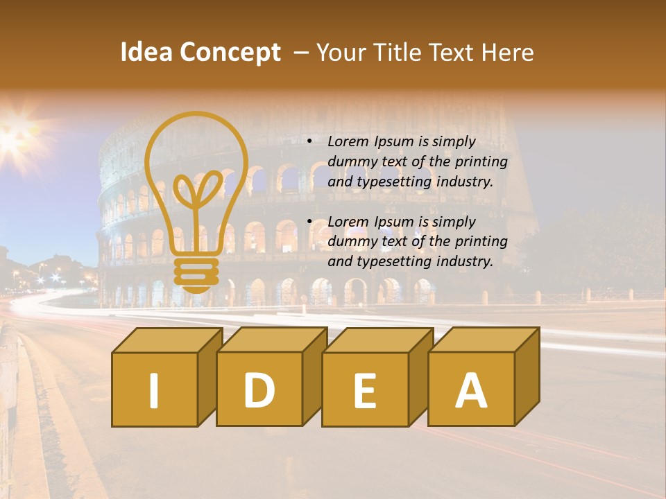 Rome By Night PowerPoint Template