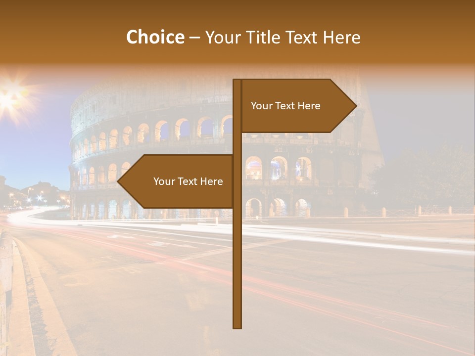 Rome By Night PowerPoint Template