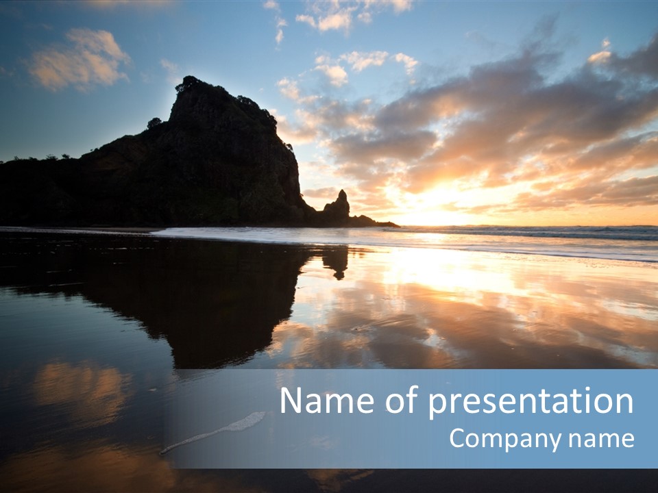 Piha Beach PowerPoint Template