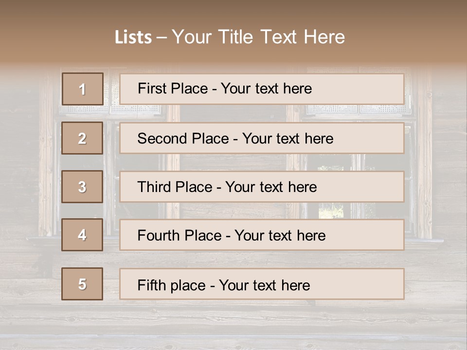 Old Wooden Windows PowerPoint Template