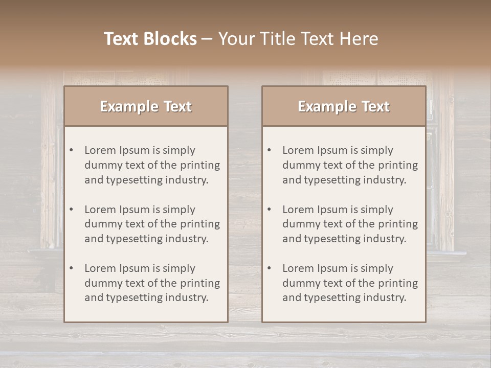 Old Wooden Windows PowerPoint Template