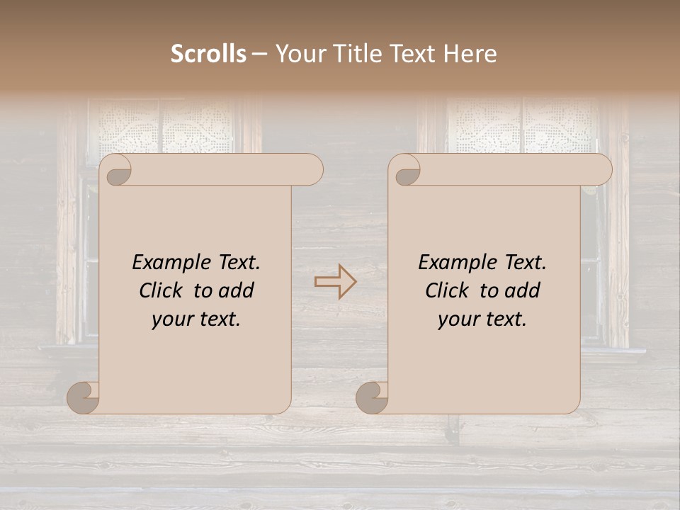 Old Wooden Windows PowerPoint Template