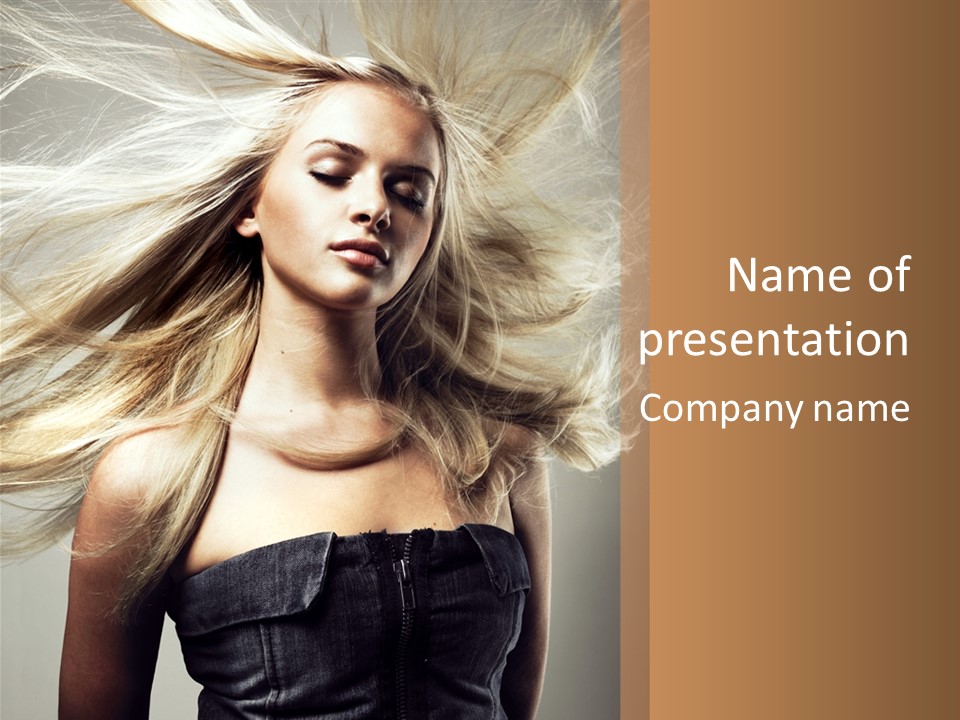 Woman Hair PowerPoint Template