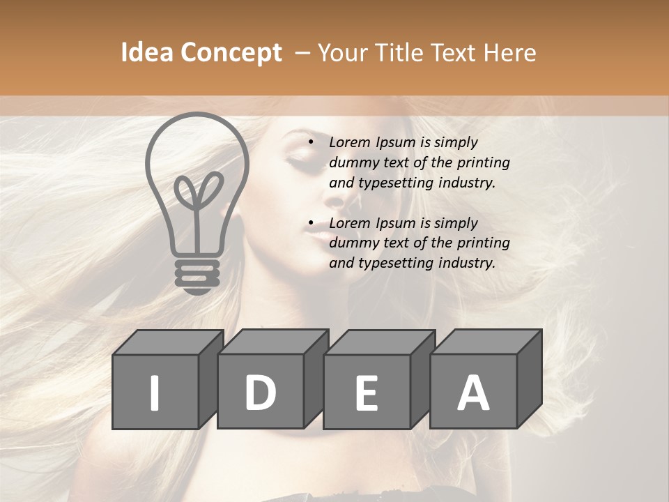 Woman Hair PowerPoint Template