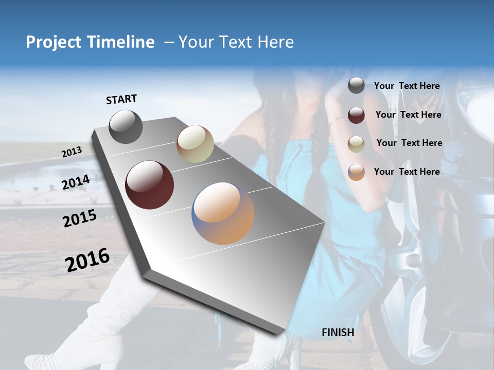 Summer Business Babe PowerPoint Template