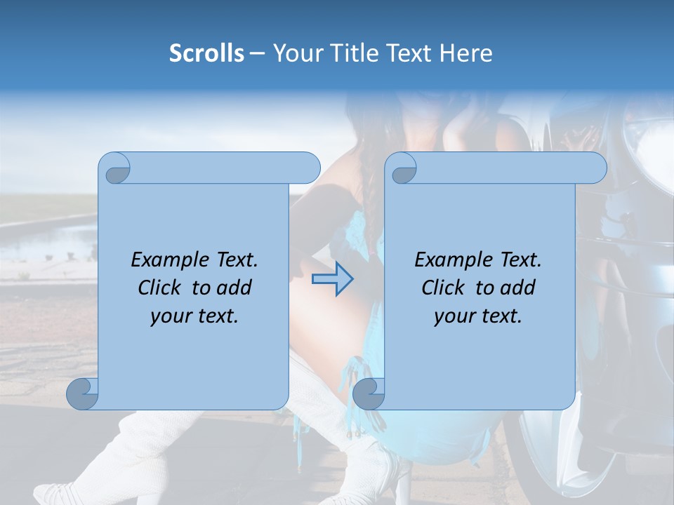 Summer Business Babe PowerPoint Template