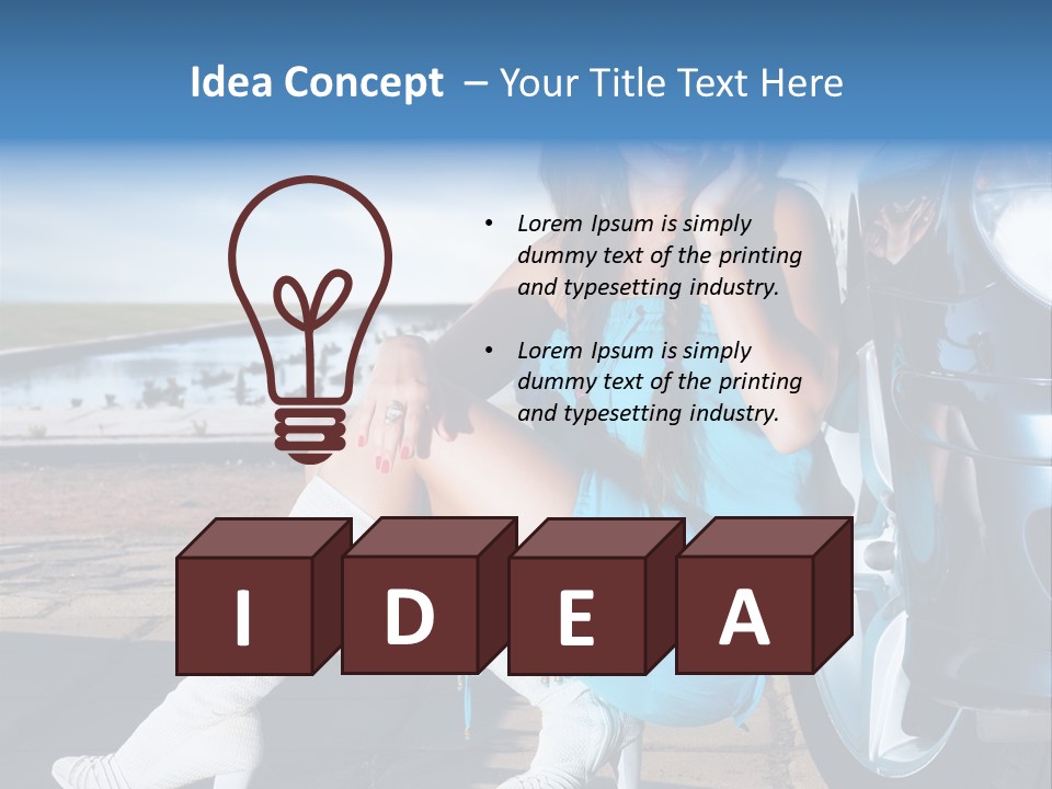 Summer Business Babe PowerPoint Template