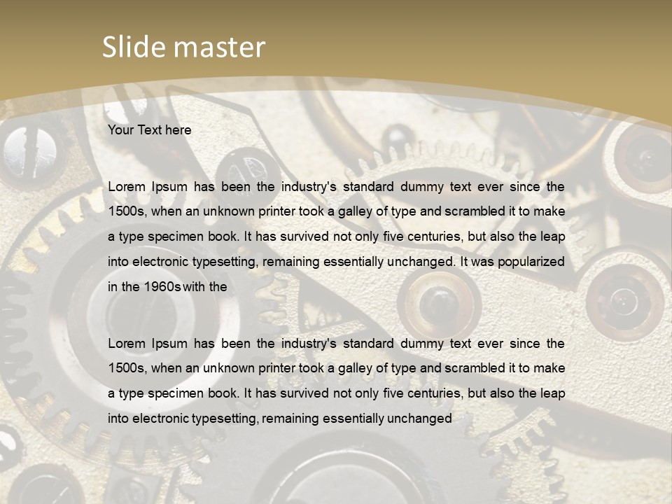 Clockwork Mechanism PowerPoint Template